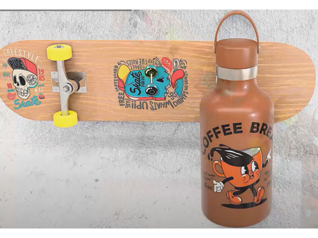 Drinkfles en board: personalisatie vanaf 1 stuk voor retail en cadeau
