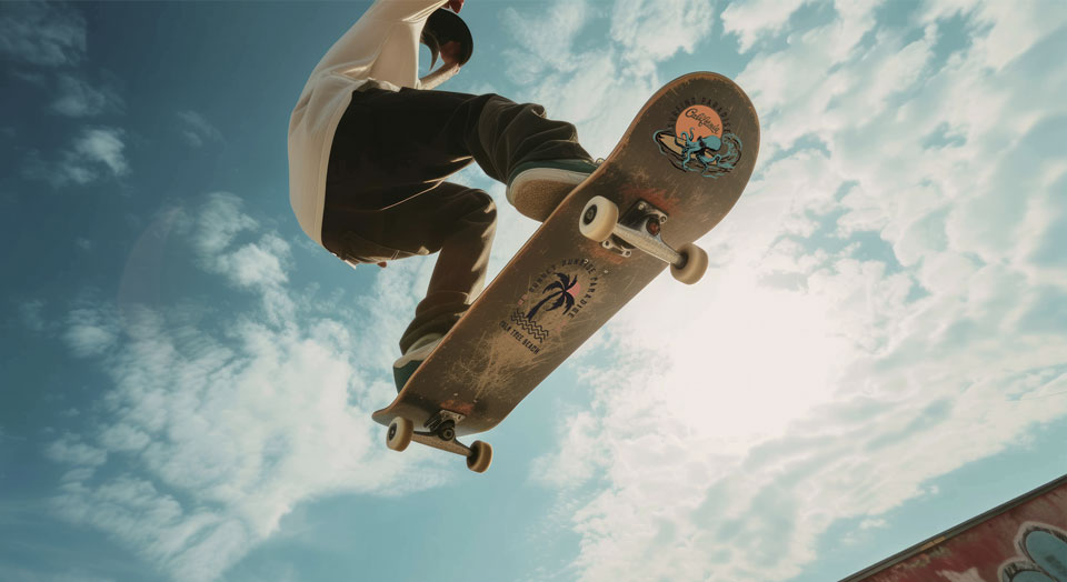 Skateboard: decoratie op hout, ook op ruwe en gelakte ondergrond