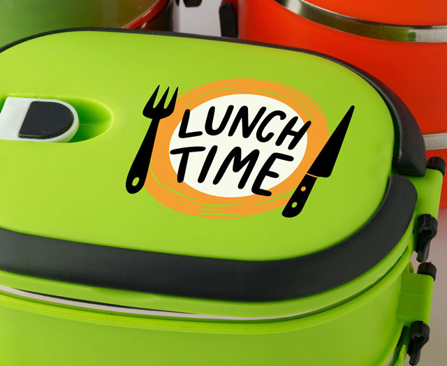 Lunchbox: dekkend wit onder kleur, ook op donkere kunststof